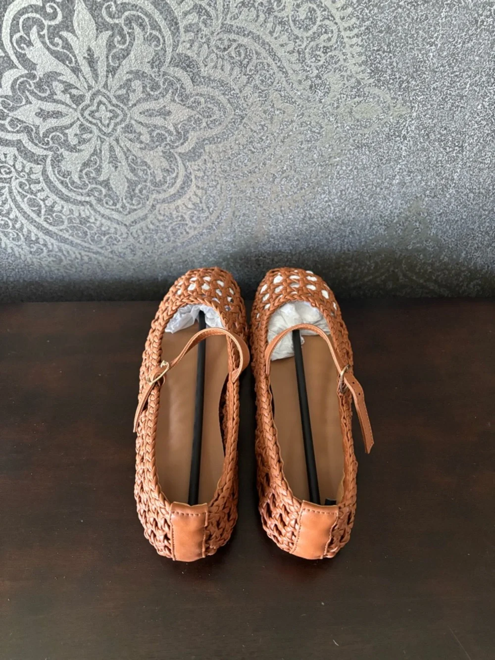 NWOT Braided Mary Jane Flats in Tan - Picture 3 of 5
